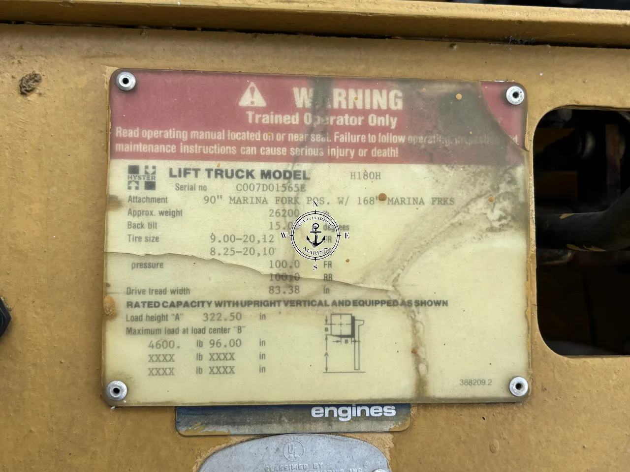 1978 Hyster Marina Lift For Sale